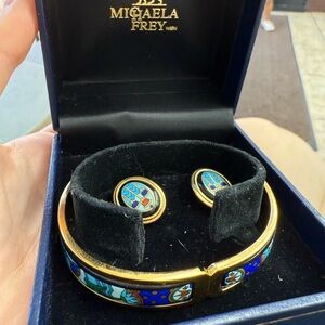 Blue and Gold Jewelry Set